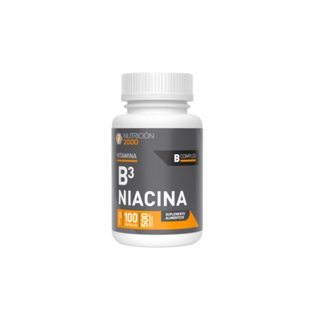 Vitamina B3 Niacina 100 Tabletas 500 mg Nutrición 2000