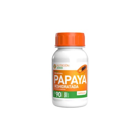 Papaya Deshidratada 90 Cápsulas 500 mg Nutrición 2000
