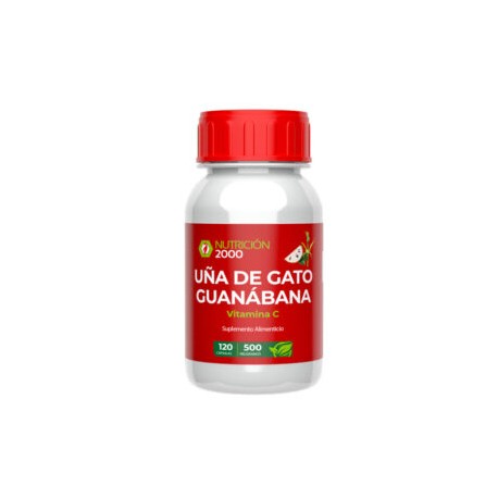 Uña de Gato Guanabana y Vitamina C 120 Cápsulas Nutrición 2000