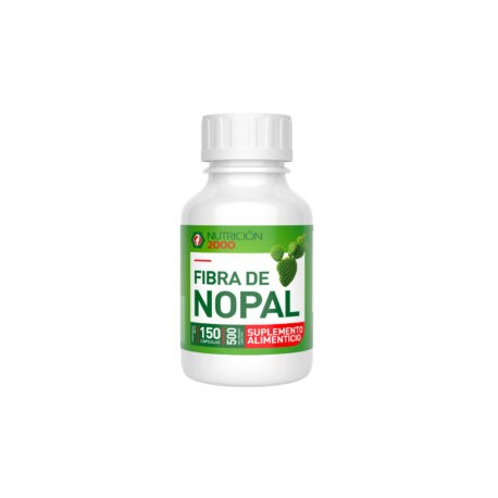 Fibra de Nopal 150 Cápsulas 500 mg Nutrición 2000