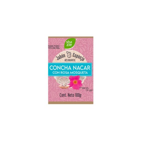 Jabón Esponja Concha Nácar Rosa Mosqueta 100 g Shazie