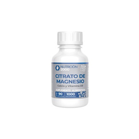 Citrato de Magnesio con Calcio y Vitamina D3 90 Cápsulas Nutrición 2000
