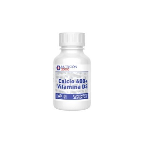 Calcio 600+Vitamina D3 60 Cápsulas Nutrición 2000