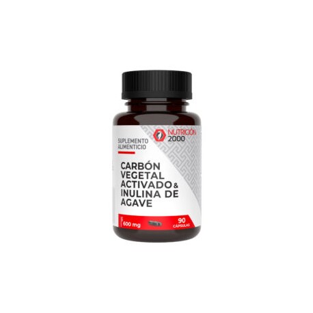 Carbón Activado e Inulina 90 Cápsulas 600 mg Nutrición 2000