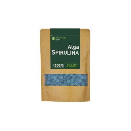 Alga Espirulina 500 Tabletas 500 mg Nutrición 2000