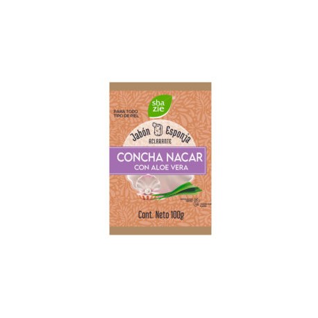 Jabón Esponja Concha Nácar Aloe Vera 100 g Shazie